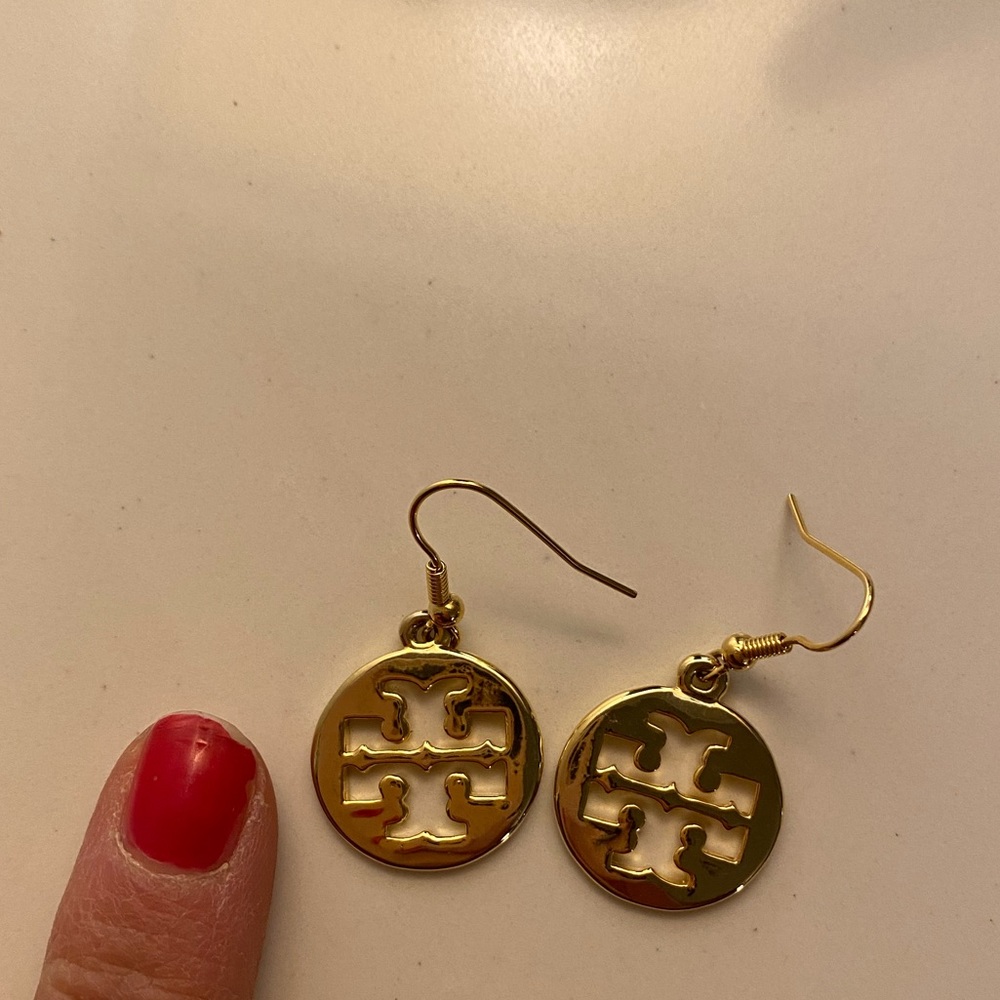 Tory Burch gold colored earrings